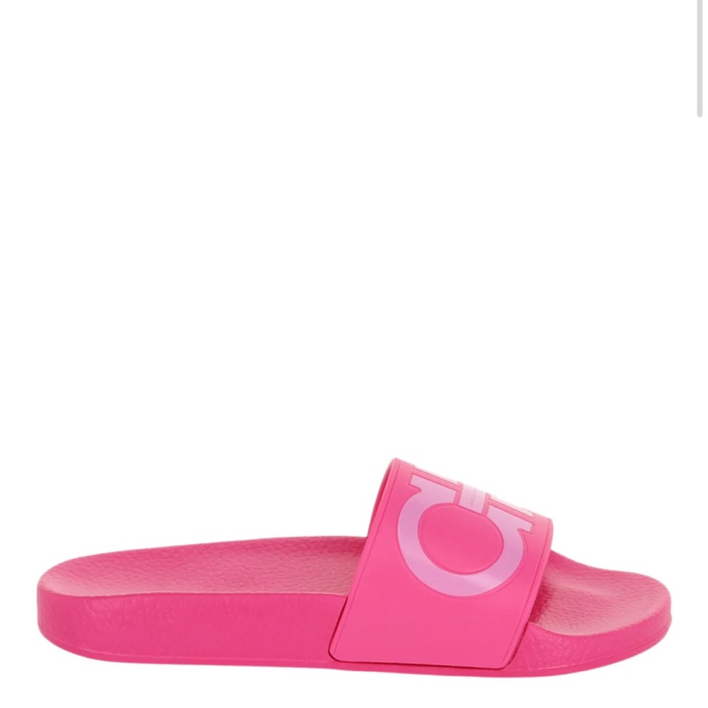 Salvatore Ferragamo Pink Slide Sandals Sporty Design - Picture 2 of 7